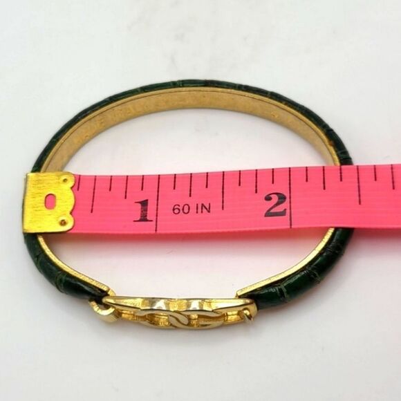 Vintage GUCCI Bracelet,  24 kt gold plated snakeskin - Picture 6 of 9